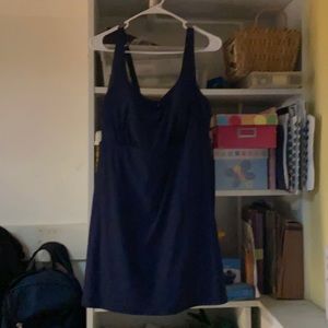 Lands Ends Swim Dress never worn. Deep Sea Navy